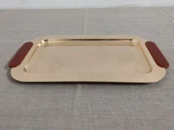 Plateaux et coupe en laiton et bakélite par PM Italy, Italie vers 1970
