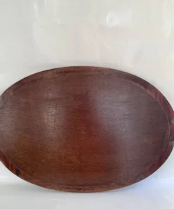 Plateau XXL bois et laiton, 72 cm
