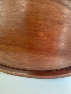 Plateau XXL bois et laiton, 72 cm