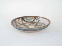 Plat en céramique, design danois, années 1960, designers : N. Backhausen & P. Brandb.