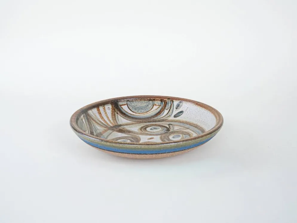 Plat en céramique, design danois, années 1960, designers : N. Backhausen & P. Brandb.