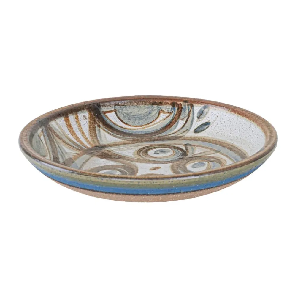 Plat en céramique, design danois, années 1960, designers : N. Backhausen & P. Brandb.