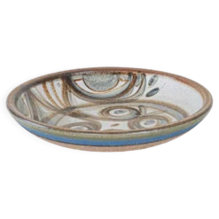 Plat en céramique, design danois, années 1960, designers : N. Backhausen & P. Brandb.