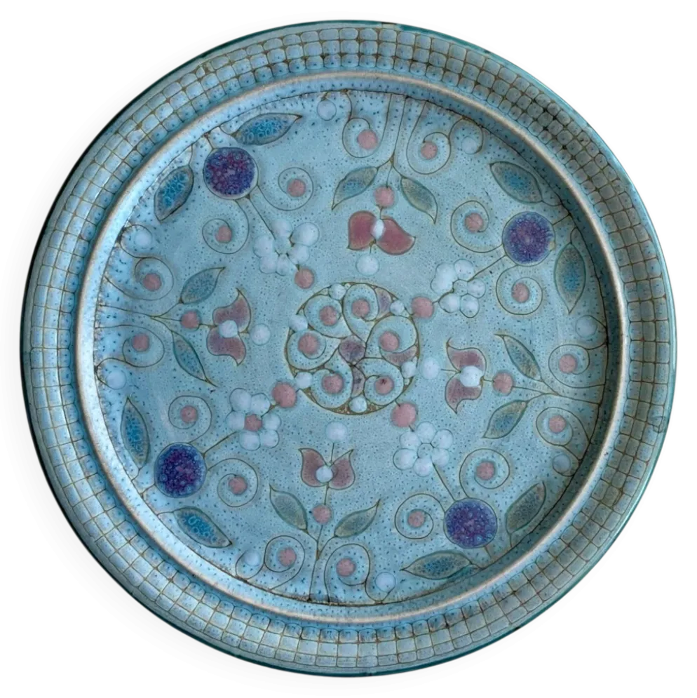Plat en céramique émaillée, Danuta Le Hénaff