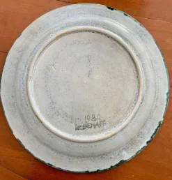 Plat en céramique émaillée, Danuta Le Hénaff