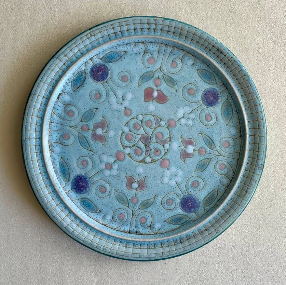 Plat en céramique émaillée, Danuta Le Hénaff