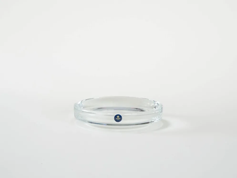 Plat en cristal, design danois, années 1970, fabriqué par Royal Copenhagen