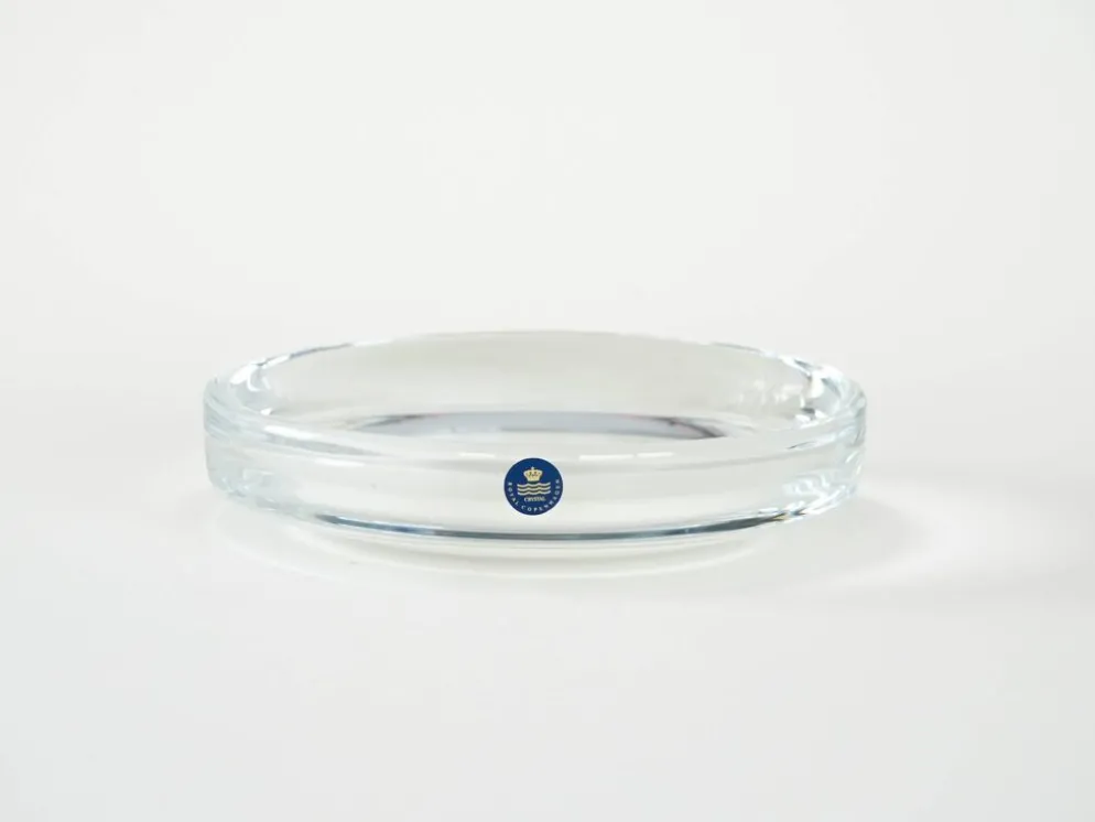 Plat en cristal, design danois, années 1970, fabriqué par Royal Copenhagen