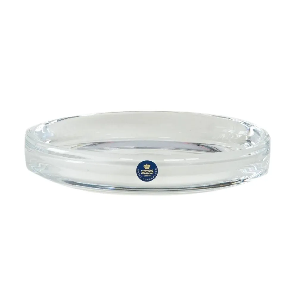 Plat en cristal, design danois, années 1970, fabriqué par Royal Copenhagen