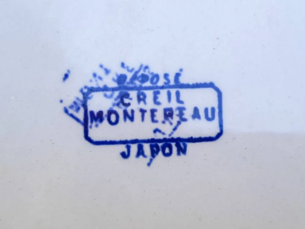 Plat en faïence de Creil et Montereau modèle Japon