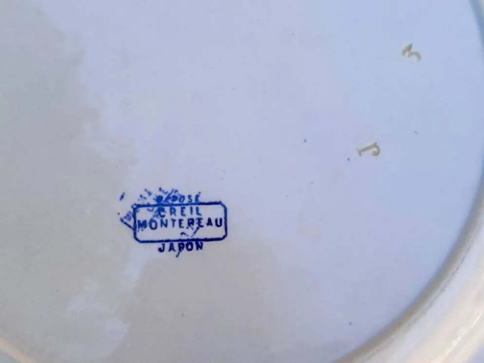 Plat en faïence de Creil et Montereau modèle Japon