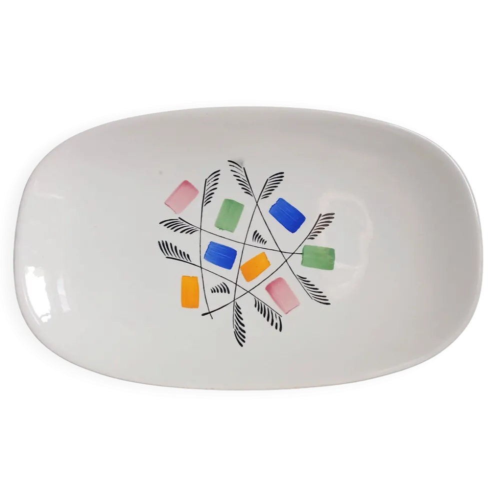 Plat en faïence de Gien modèle "Falaise", vers 1960