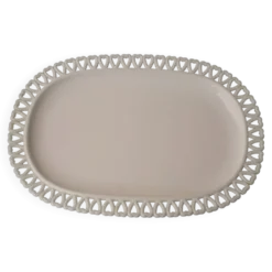 Plat en opaline blanche