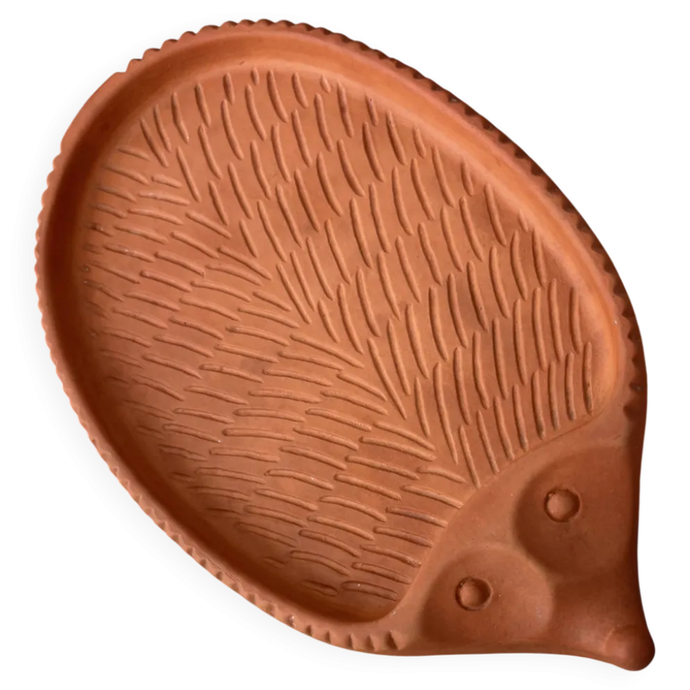 Plat en terracotta de cresson en forme de hérisson B.A.F. vintage, Allemagne de l'Ouest | Années 1970