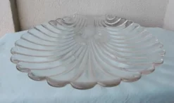 Plat en verre à coquillages ou cristacés homard
