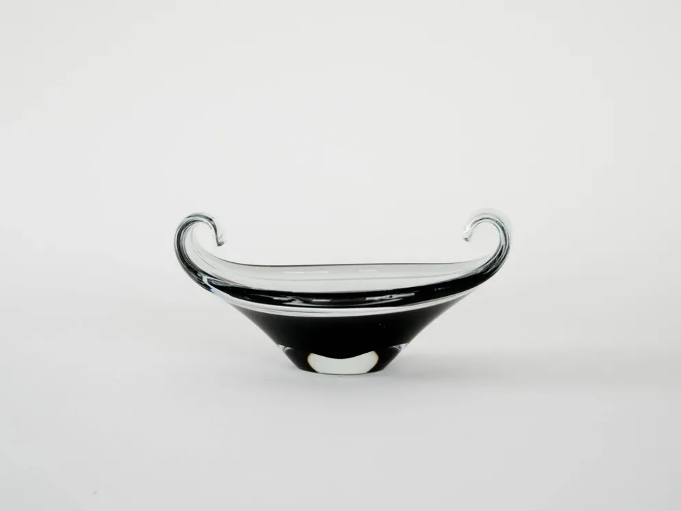 Plat en verre de Murano, design italien, années 1950, fabrication : Italie