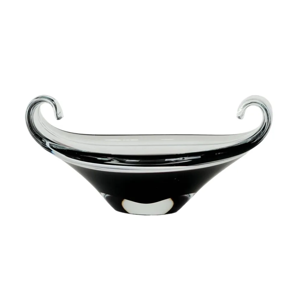 Plat en verre de Murano, design italien, années 1950, fabrication : Italie