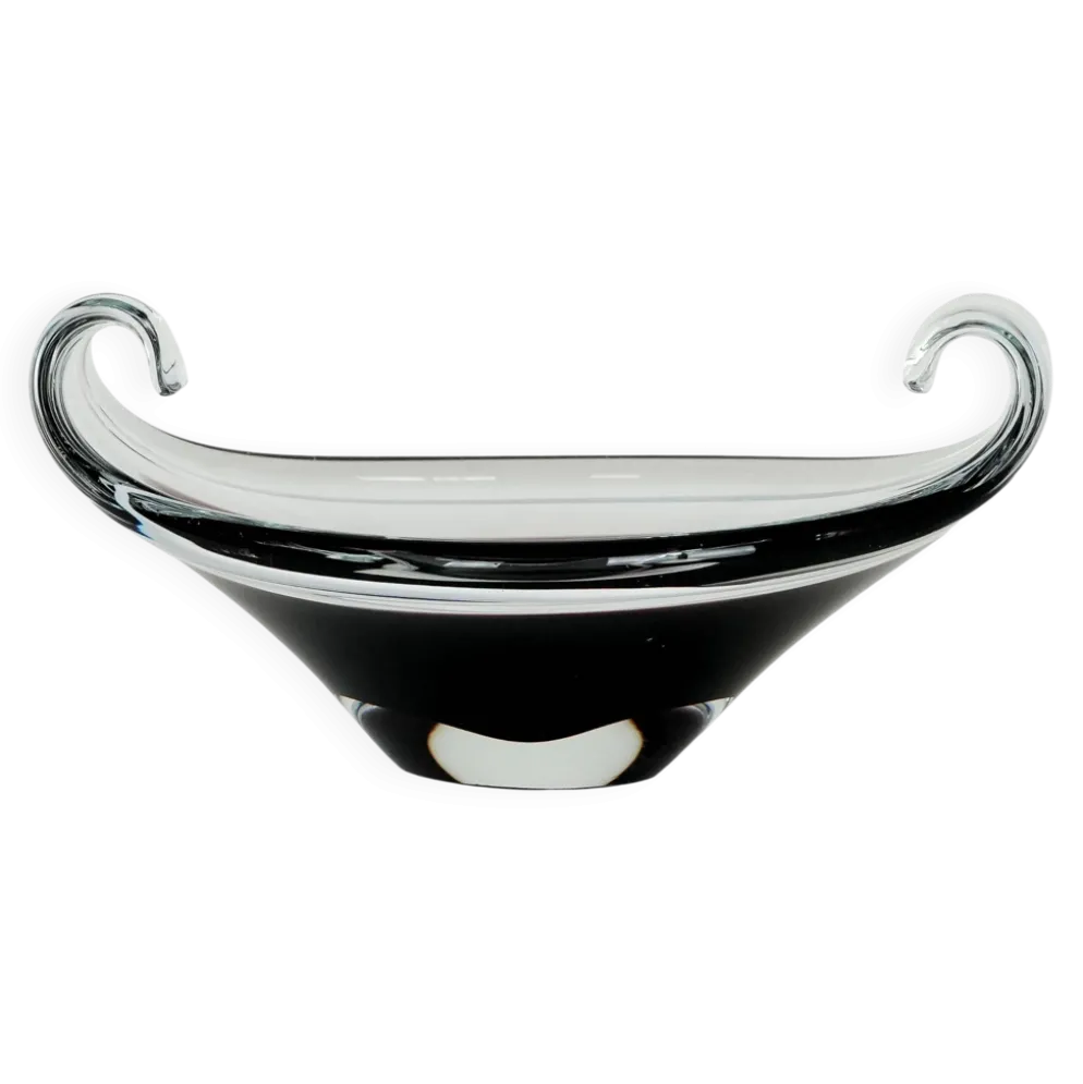 Plat en verre de Murano, design italien, années 1950, fabrication : Italie