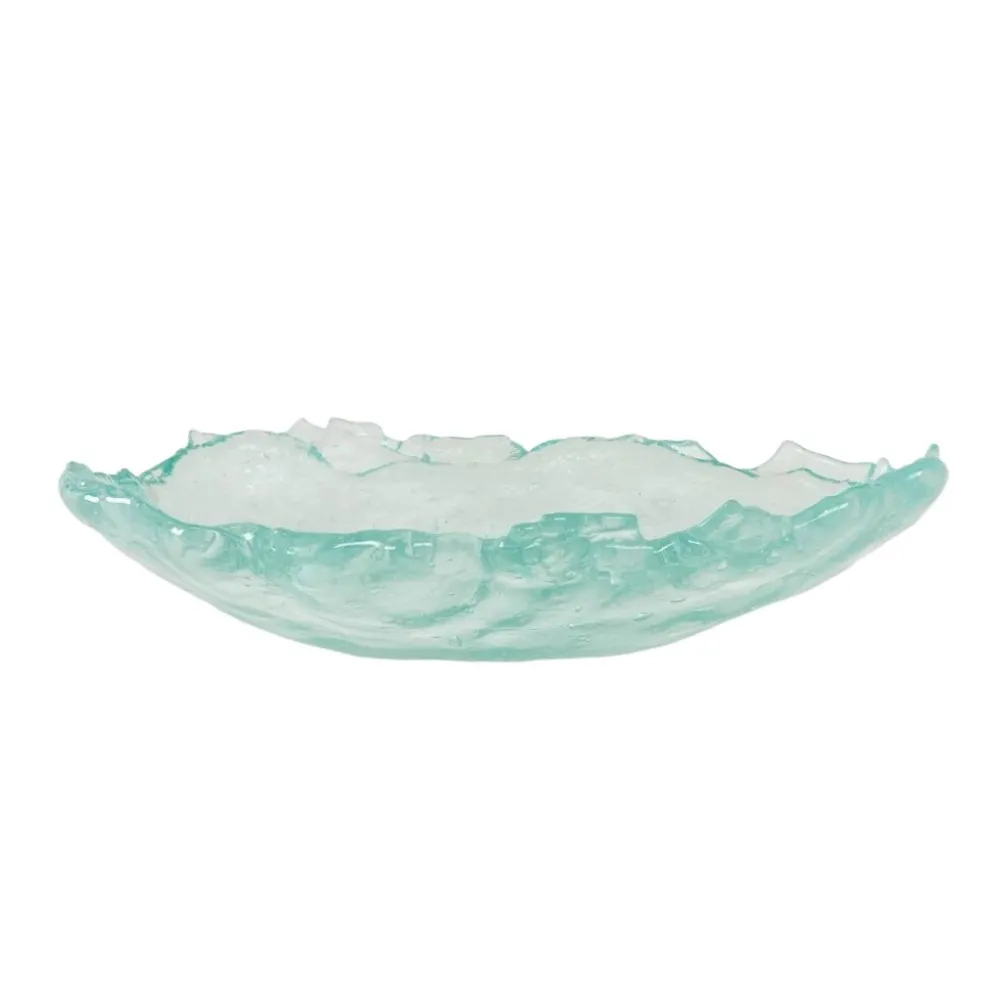 Plat en verre, design danois, années 1970, fabriqué au Danemark