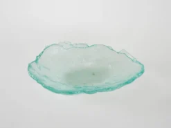 Plat en verre, design danois, années 1970, fabriqué au Danemark