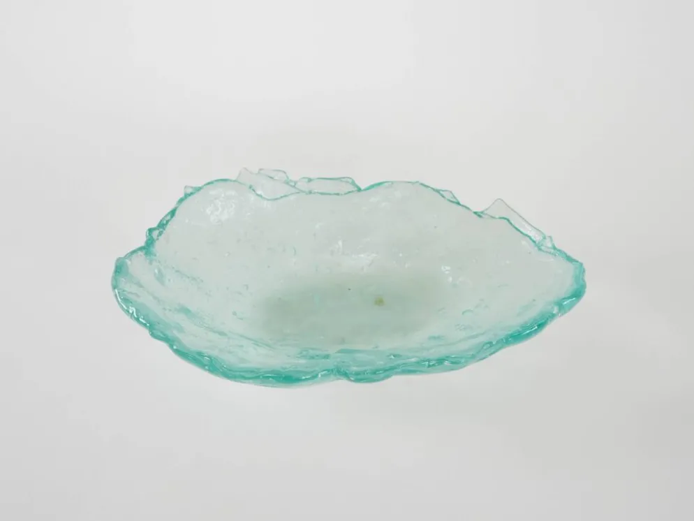 Plat en verre, design danois, années 1970, fabriqué au Danemark