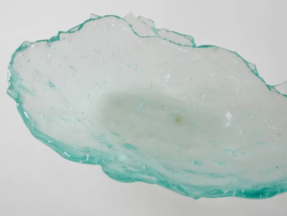 Plat en verre, design danois, années 1970, fabriqué au Danemark