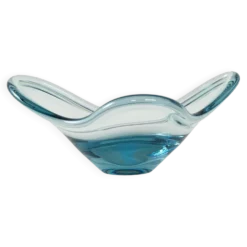 Plat en verre, design danois, années 1960, fabricant : Holmegaard
