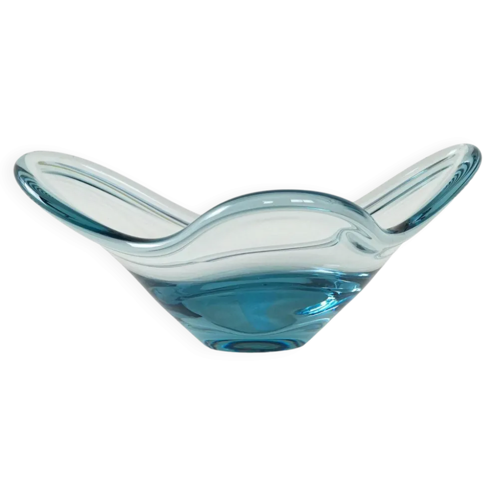 Plat en verre, design danois, années 1960, fabricant : Holmegaard