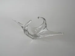 Plat en verre, époque spatiale, années 1960, fabriqué en Italie