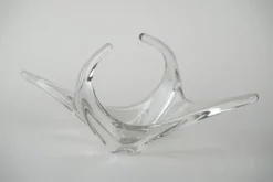 Plat en verre, époque spatiale, années 1960, fabriqué en Italie