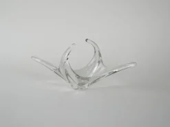 Plat en verre, époque spatiale, années 1960, fabriqué en Italie