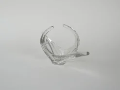 Plat en verre, époque spatiale, années 1960, fabriqué en Italie