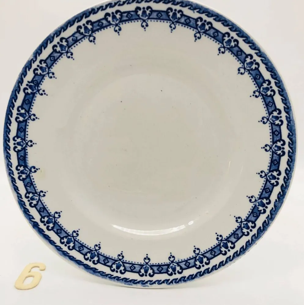 6 plates « Orchies - Nord ». Modèle Mikado.