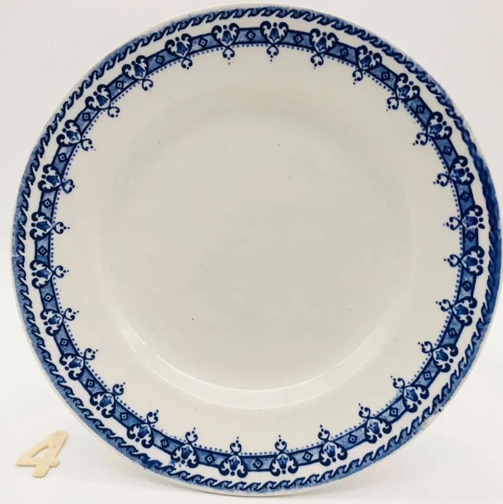 6 plates « Orchies - Nord ». Modèle Mikado.