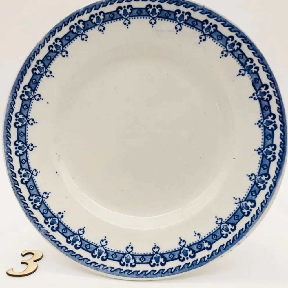 6 plates « Orchies - Nord ». Modèle Mikado.
