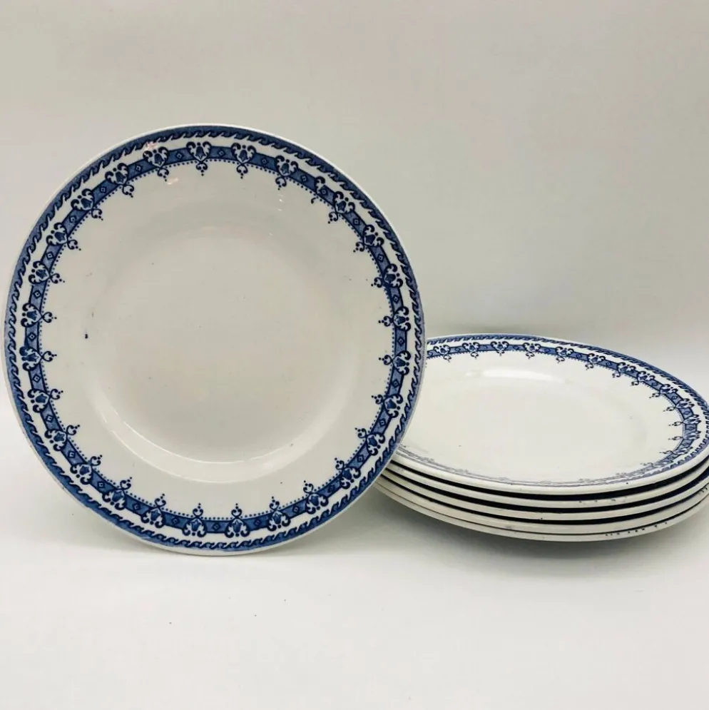 6 plates « Orchies - Nord ». Modèle Mikado.