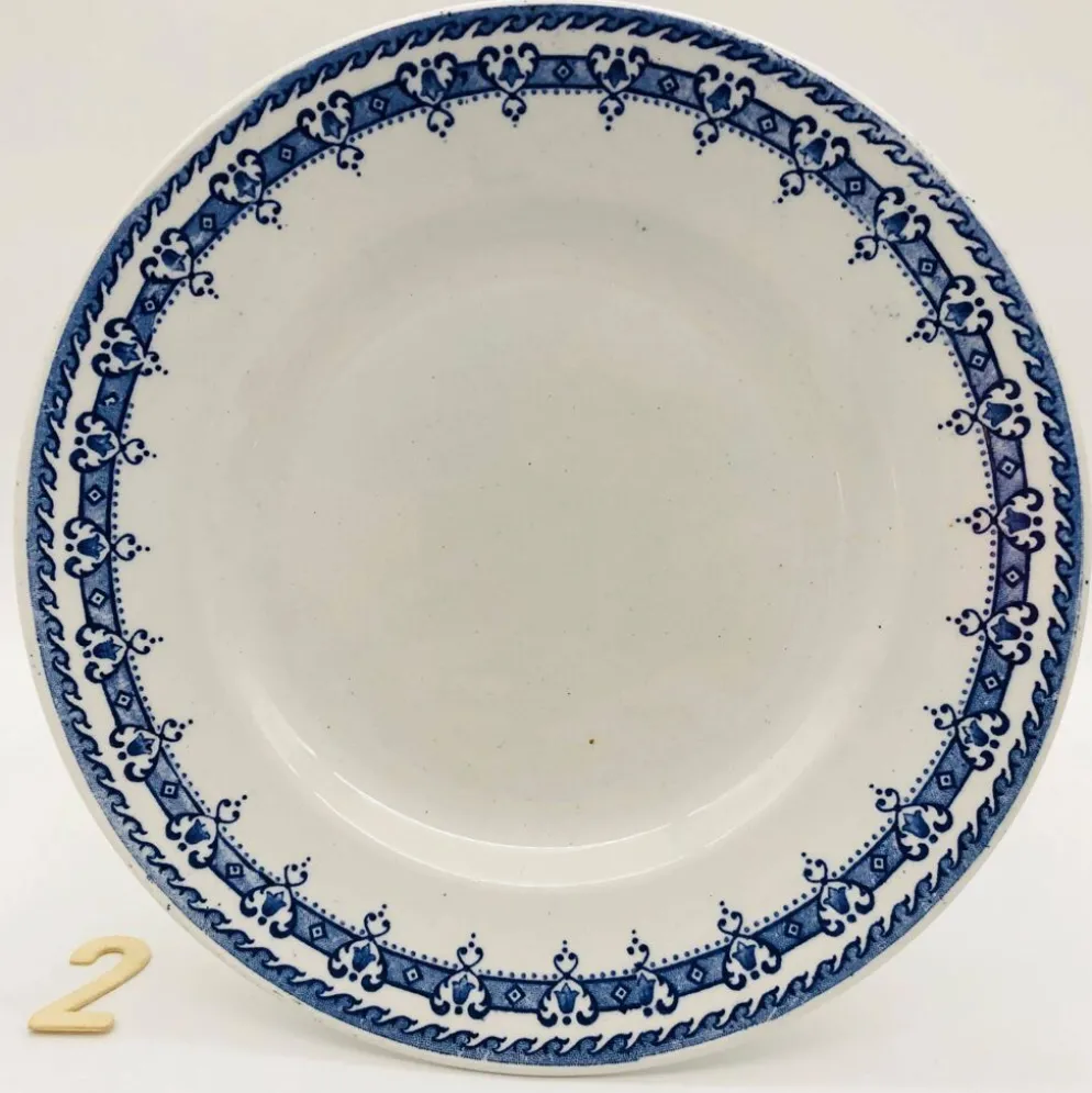 6 plates « Orchies - Nord ». Modèle Mikado.