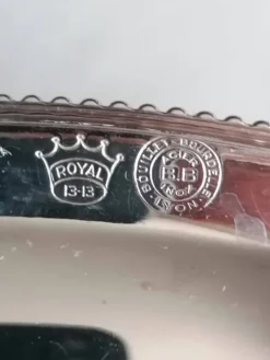 Plat estampillé BB Royal de l'orfèvrerie lyonnaise Bouillet et Bourdelle