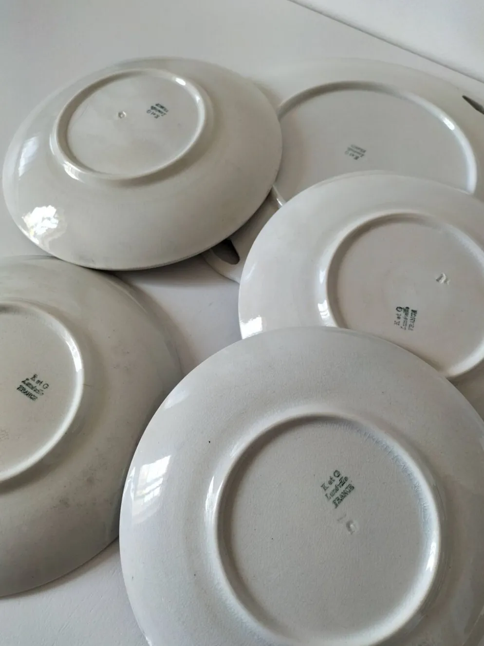 plat et 4 assiettes à dessert K et G Lunéville