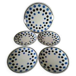 plat et 4 assiettes à dessert K et G Lunéville