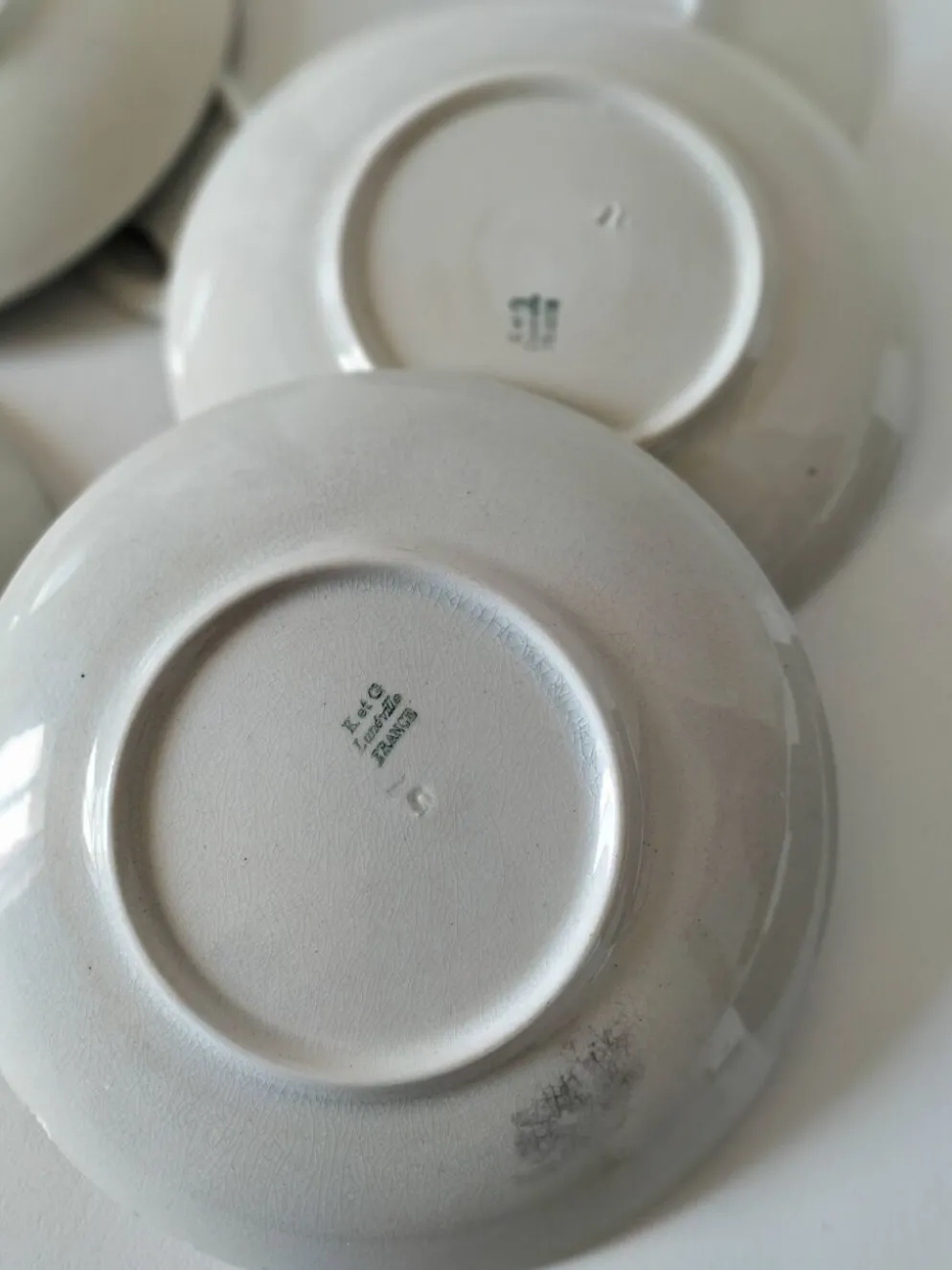 plat et 4 assiettes à dessert K et G Lunéville