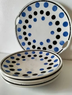 plat et 4 assiettes à dessert K et G Lunéville