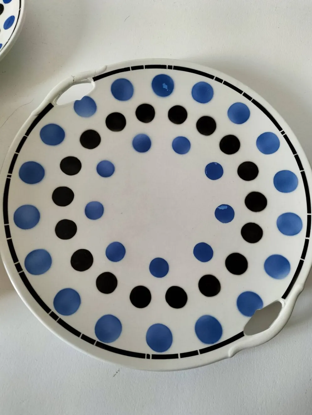 plat et 4 assiettes à dessert K et G Lunéville