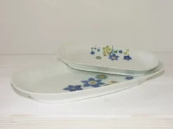Plat et ravier porcelaine Masse & Surget France vintage 70/80