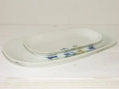Plat et ravier porcelaine Masse & Surget France vintage 70/80