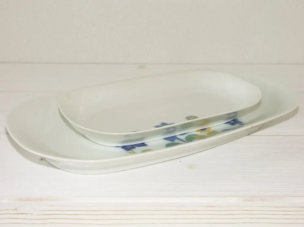 Plat et ravier porcelaine Masse & Surget France vintage 70/80