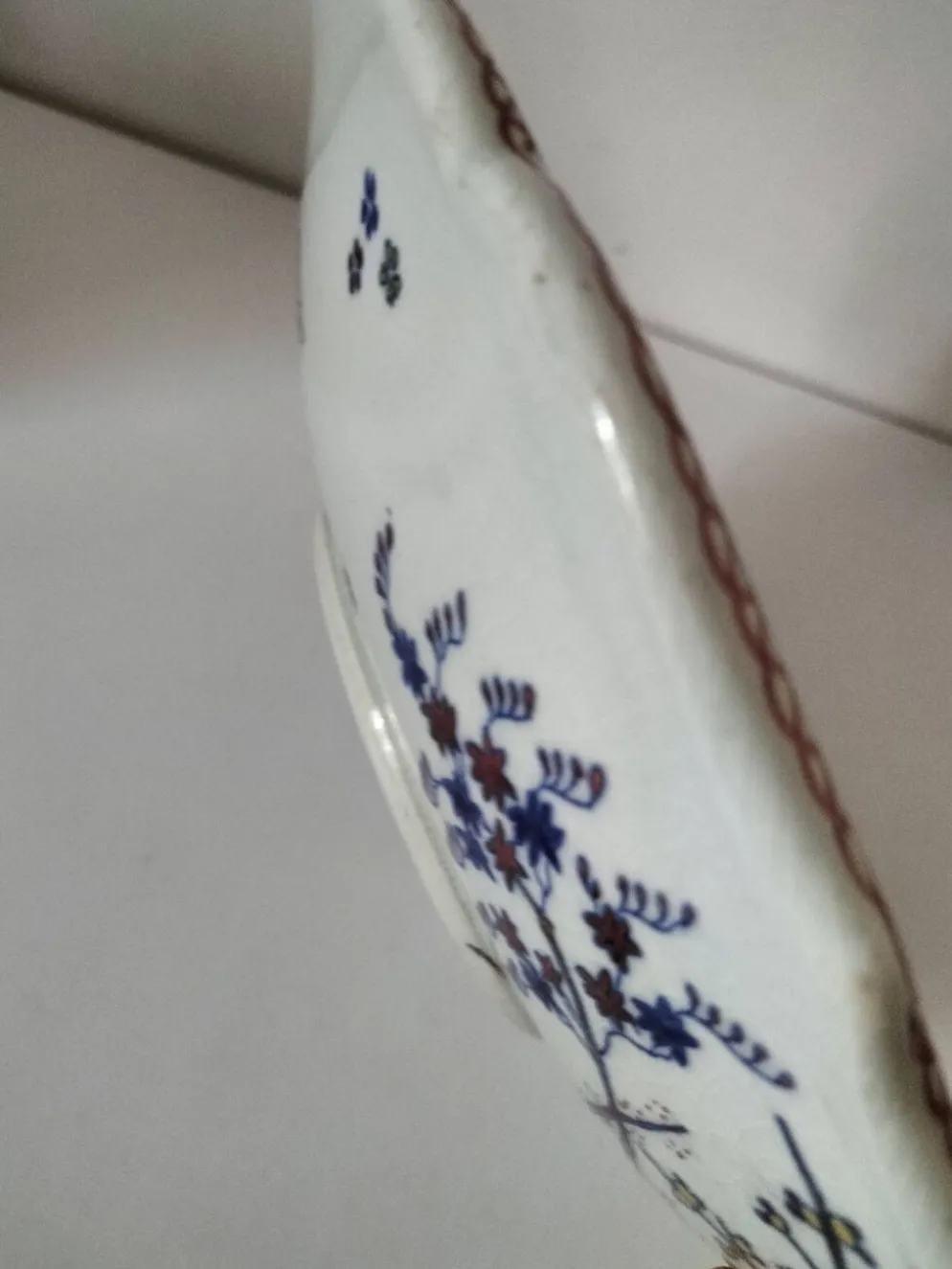 Plat faïence de Desvres – Décor sur les deux faces – Vers 1890-1910