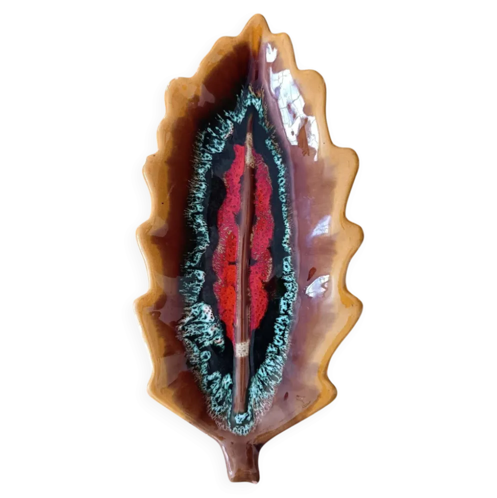 Plat feuille vallauris