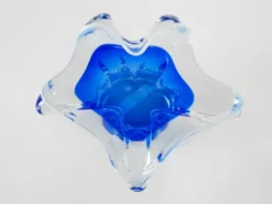 Plat à fleurs, verre de Murano, design italien, années 1960, fabriqué en Italie