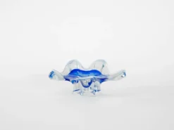 Plat à fleurs, verre de Murano, design italien, années 1960, fabriqué en Italie